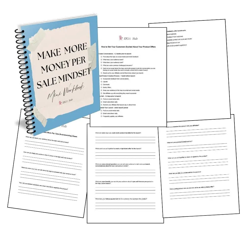 Make More Per Sale Mindset Checklist And Worksheet Plr Reports