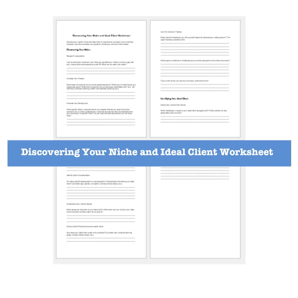 Marketing For Coaches Guide With Worksheets And Checklists Business Templates