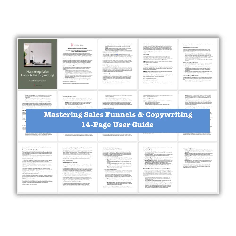 Mastering Sales Funnels & Copywriting Guide + Templates Business