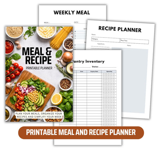 Meals & Recipes Premium Printable Planner