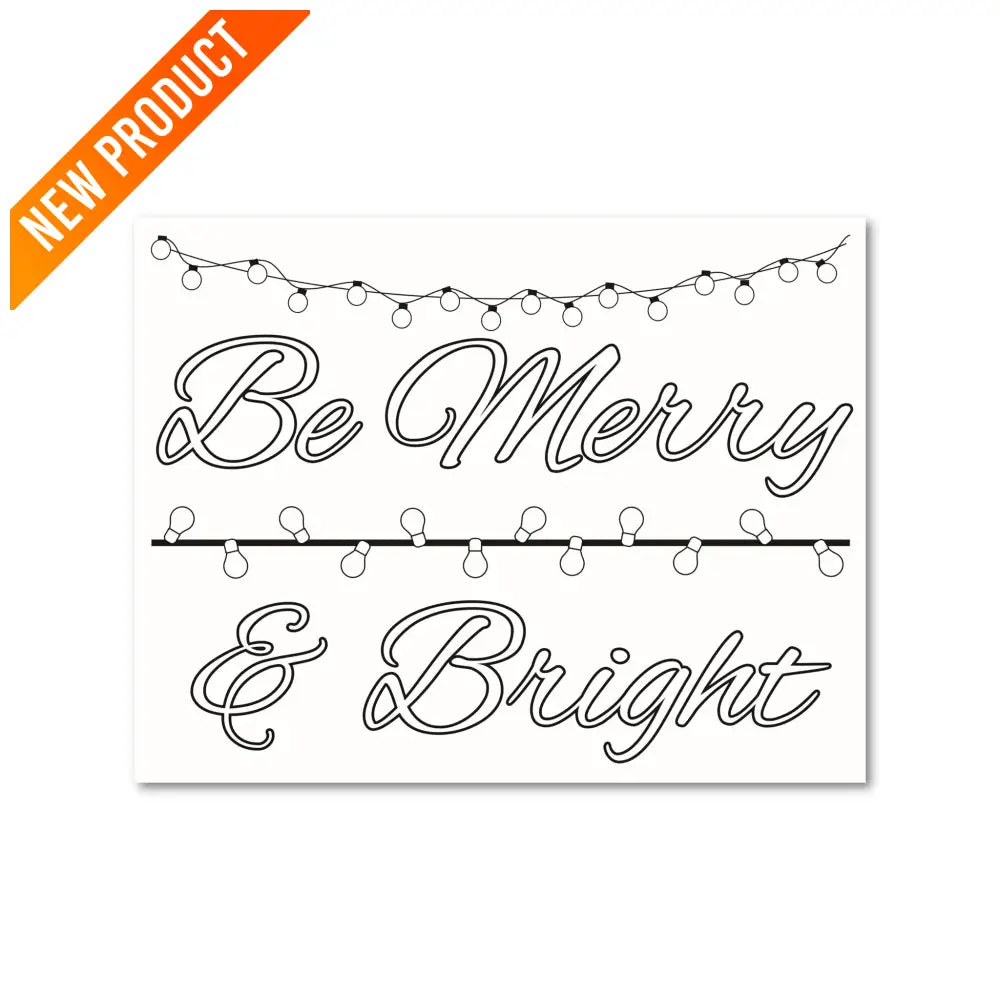 ’Merry & Bright’ Christmas Plr Coloring Page Pages