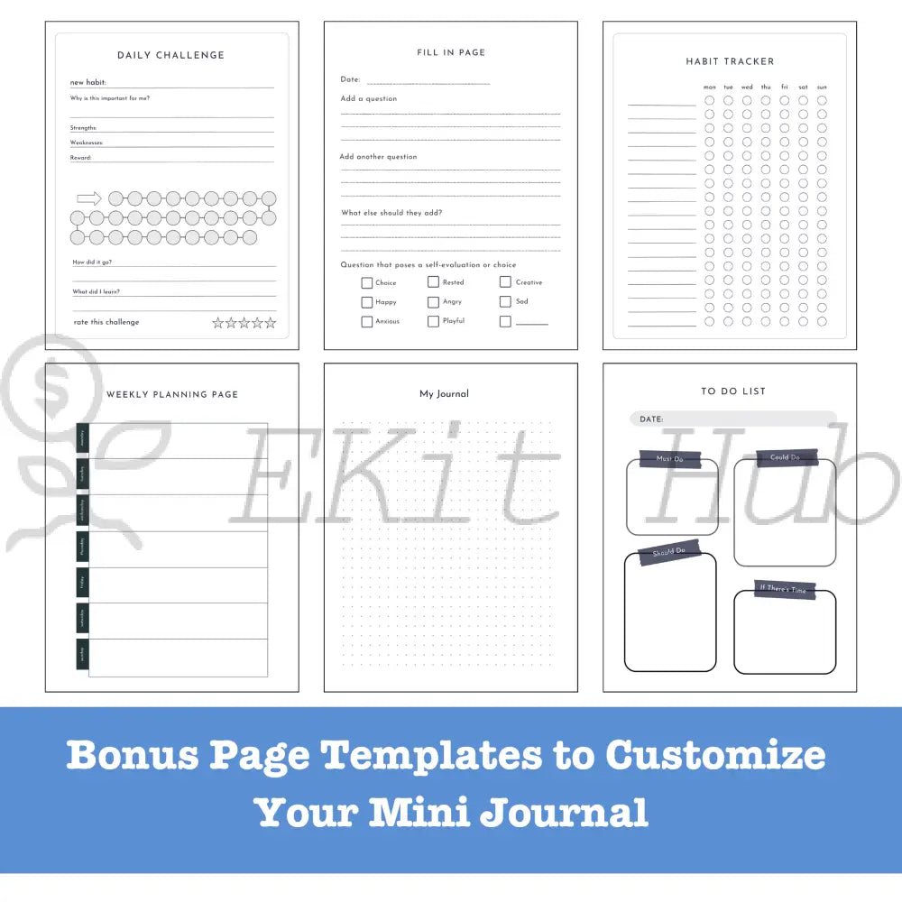 Mood Journal Template - Canva Mini Plr Templates