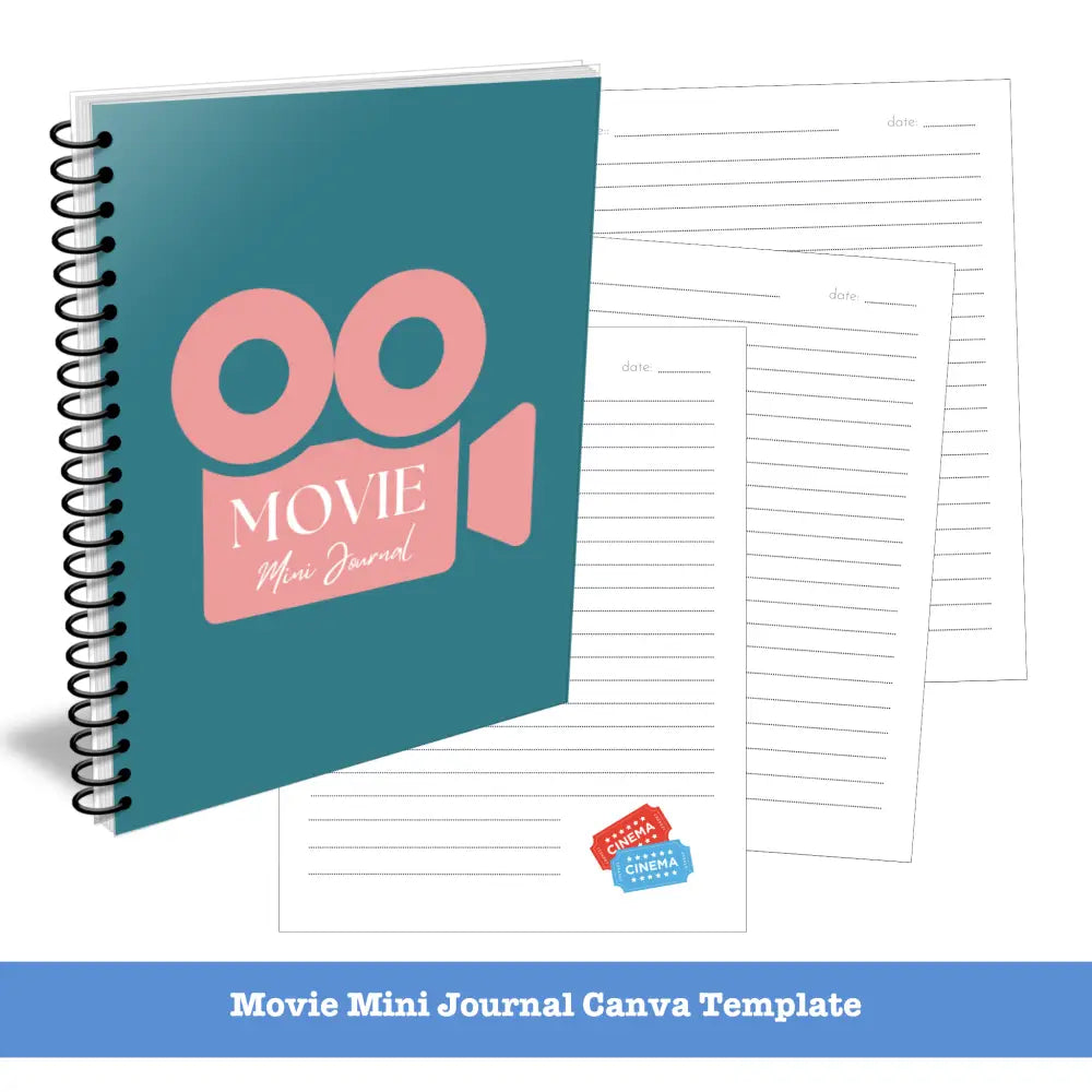 Movie Journal Template - Canva Mini Plr Templates