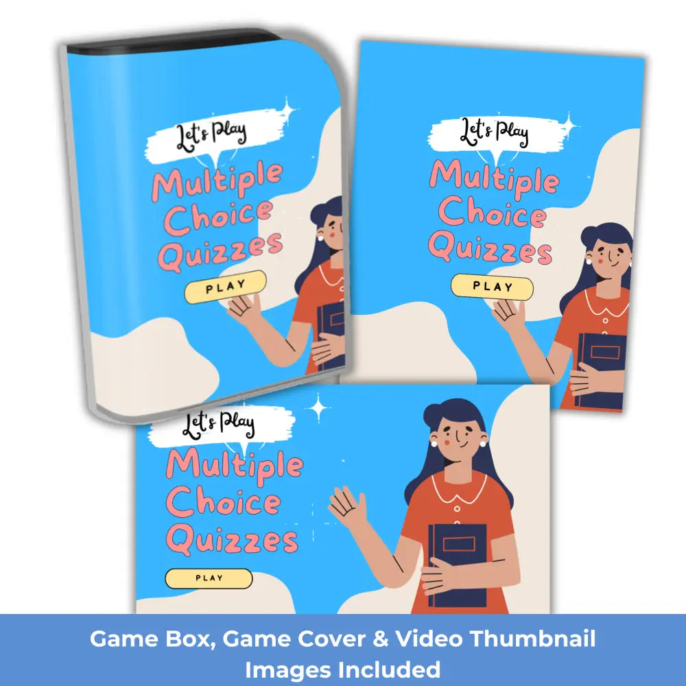 Multiple Choice Quizzes Kid’s Game- Plr Rights Printable Journals