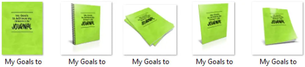 my goals to achieve my dream life plr journal