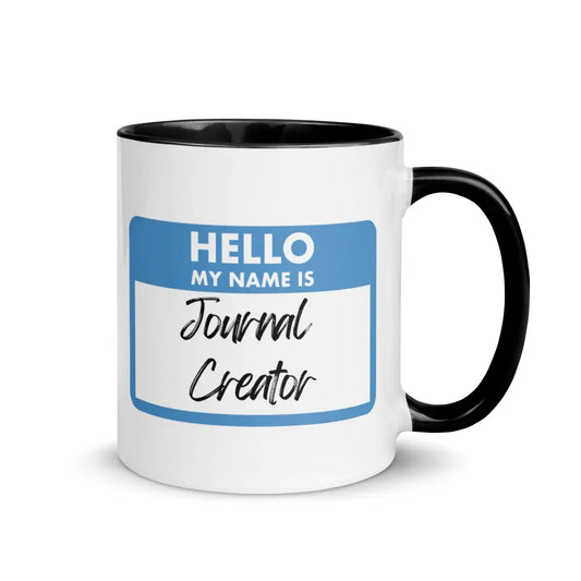 ’My Name Is Journal Creator’ Mug 11 Oz