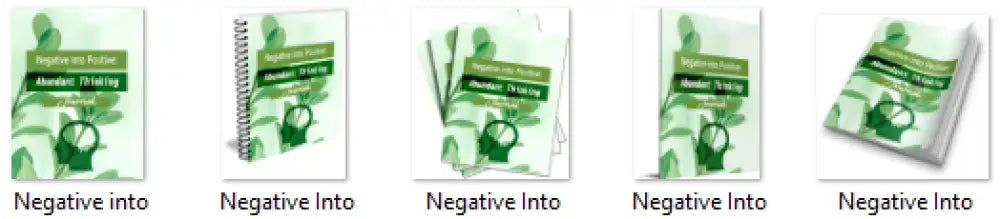 negative into positive done for you journal