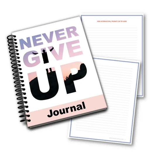 ’Never Give Up’ Goal Setting Plr Journal Printable Journals