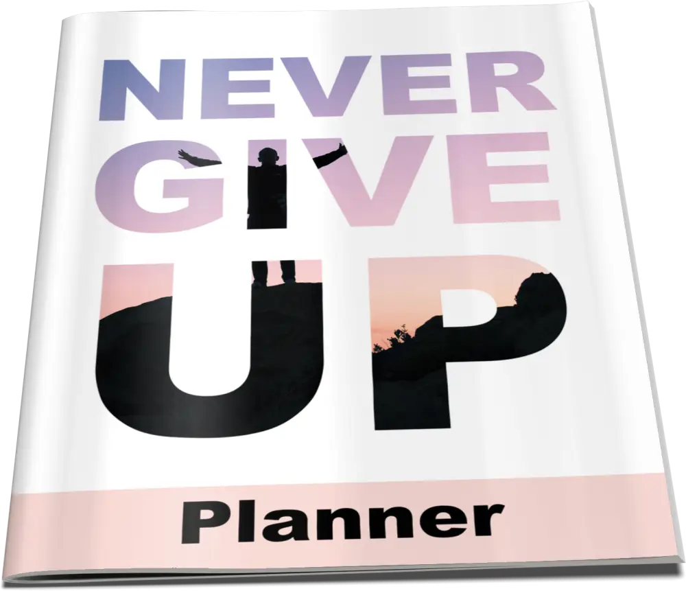 ’Never Give Up’ Plr Planner Printable Planners