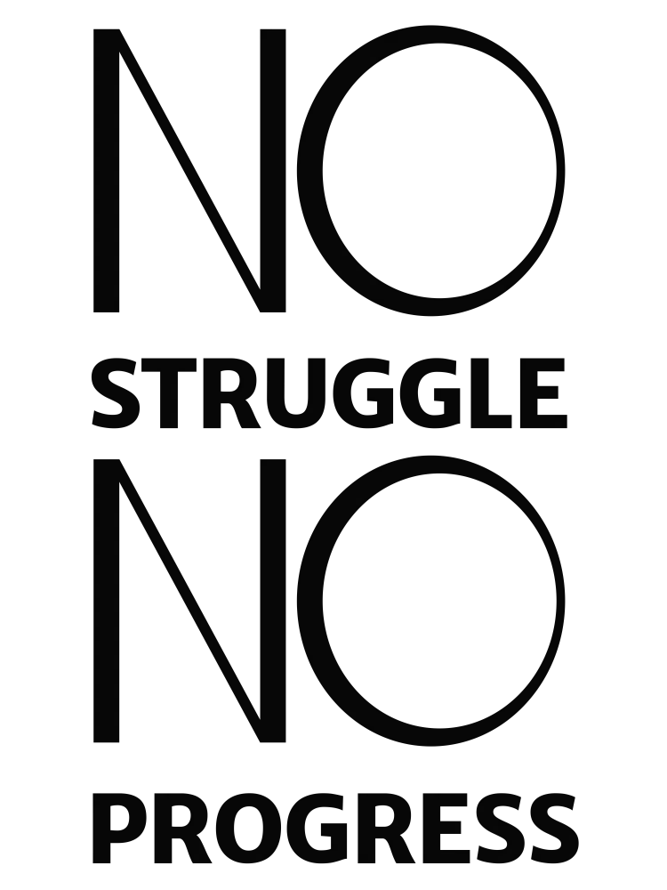 No Struggle, No Progress PLR Poster Graphic for Print-on-Demand Wall ...