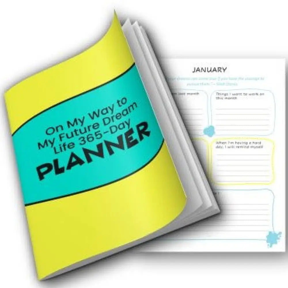On My Way To Future Dream Life 365-Day Printable Planner Plr Planners