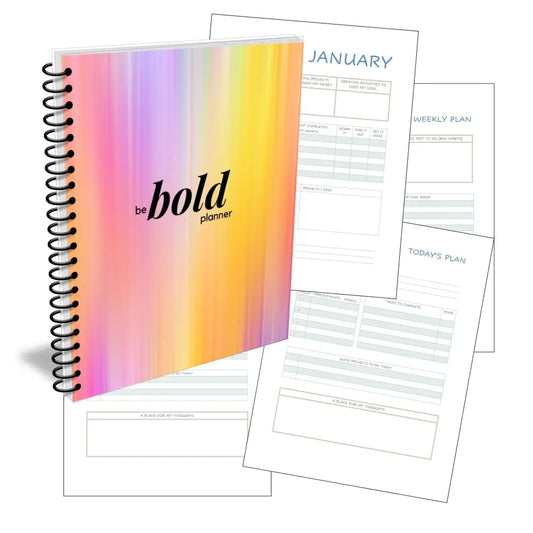 On Sale - ’Be Bold’ Creativity Plr Planner Printable Planners