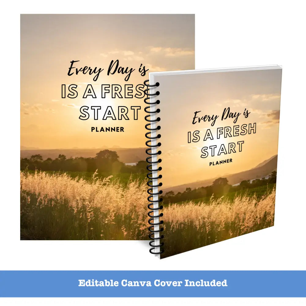 ’Every Day Is A Fresh Start’ Plr Planner Printable Planners