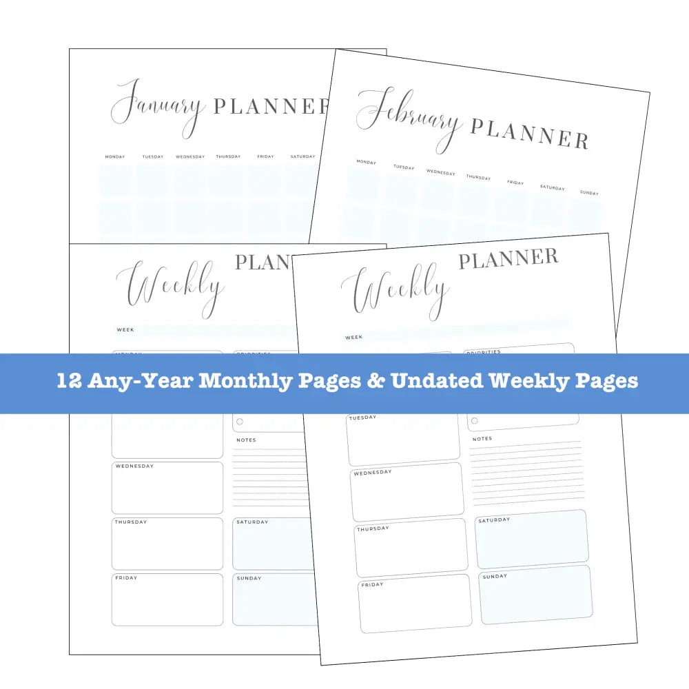 On Sale - Floral ’My Plans’ Evergreen Plr Planner Canva Template Printable Planners