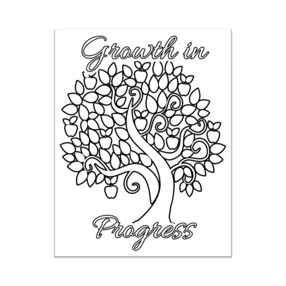 Growth In Progress Plr Coloring Page - Inspirational Content With Private Label Rights Pages