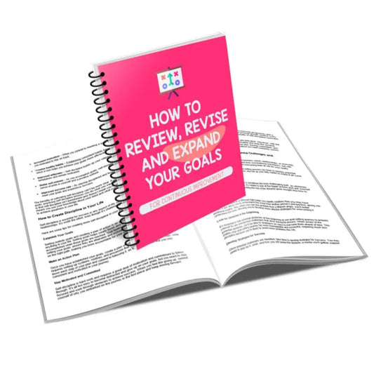 how to review, revise, and expand your goals report plr