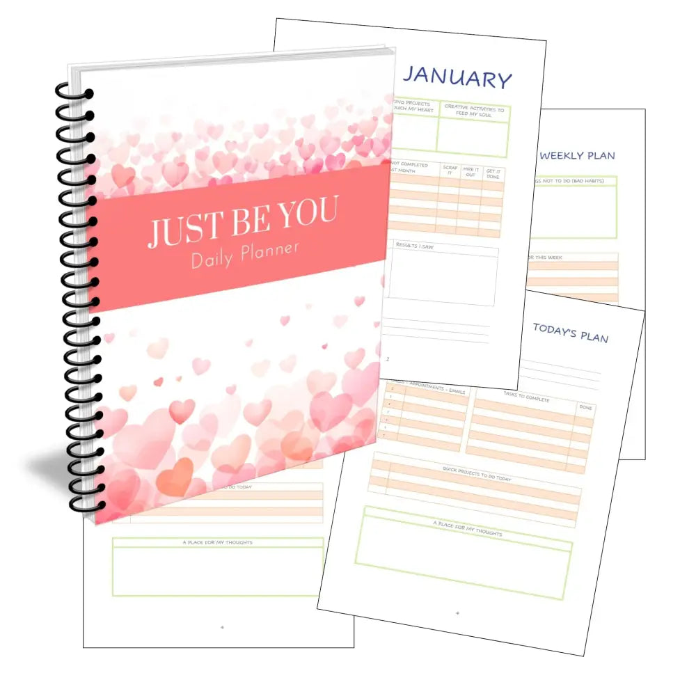 On Sale - ’Just Be You’ Creativity Plr Planner Printable Planners