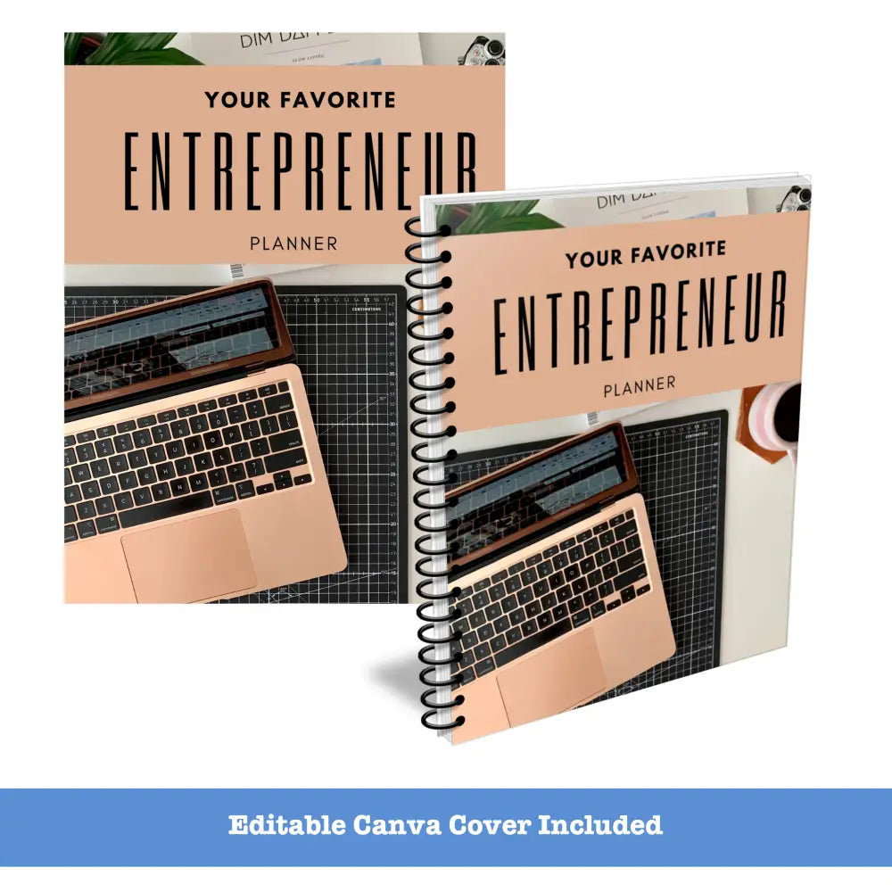 On Sale - ’Your Favorite Entrepreneur’ Plr Planner Printable Planners