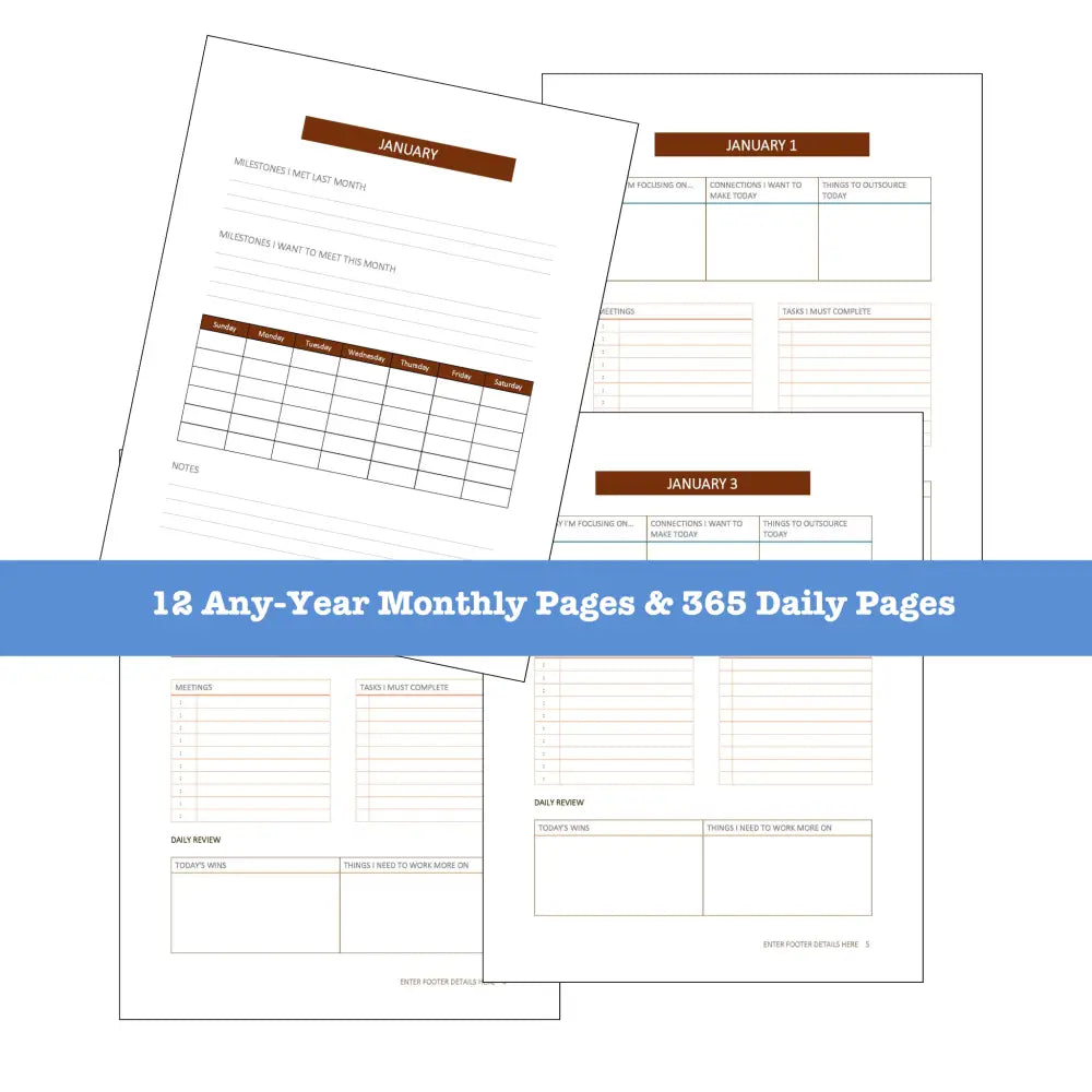 On Sale - ’Your Favorite Entrepreneur’ Plr Planner Printable Planners