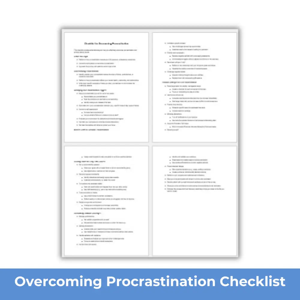 Overcoming Procrastination With Simple Strategies Plr Course Reports