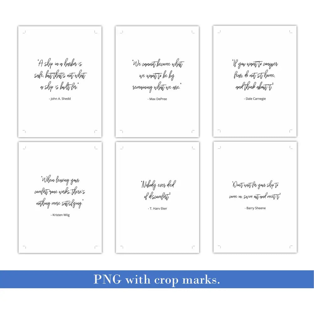 Personal Growth - Comfort Zone Quotes - PLR Card Deck