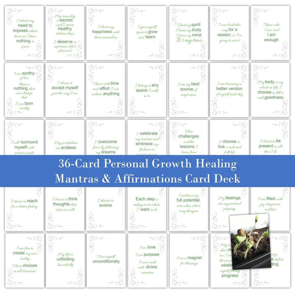 Personal Growth Mantras And Affirmations - Card Deck Plr Business Templates