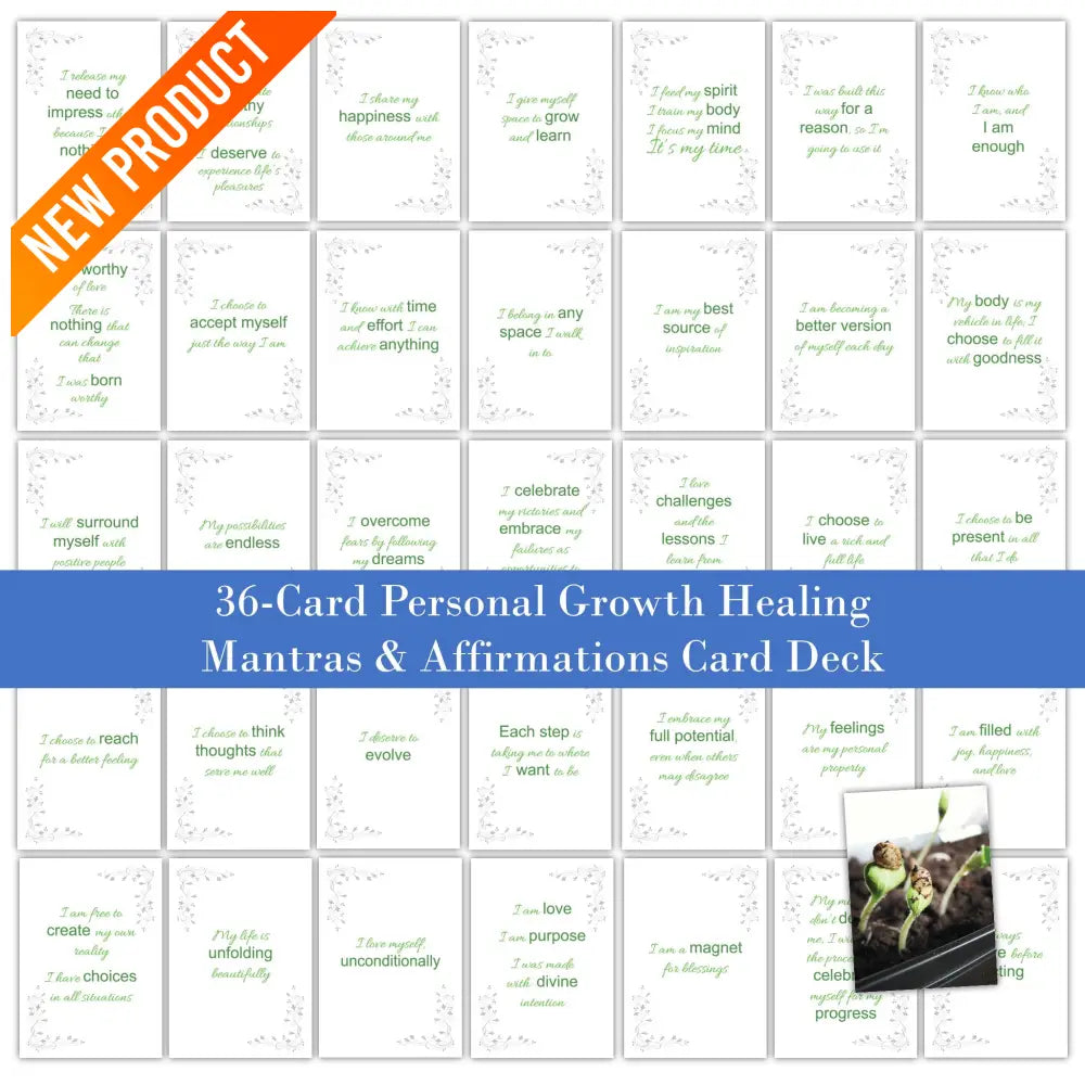 Personal Growth Mantras And Affirmations - Card Deck Plr Business Templates