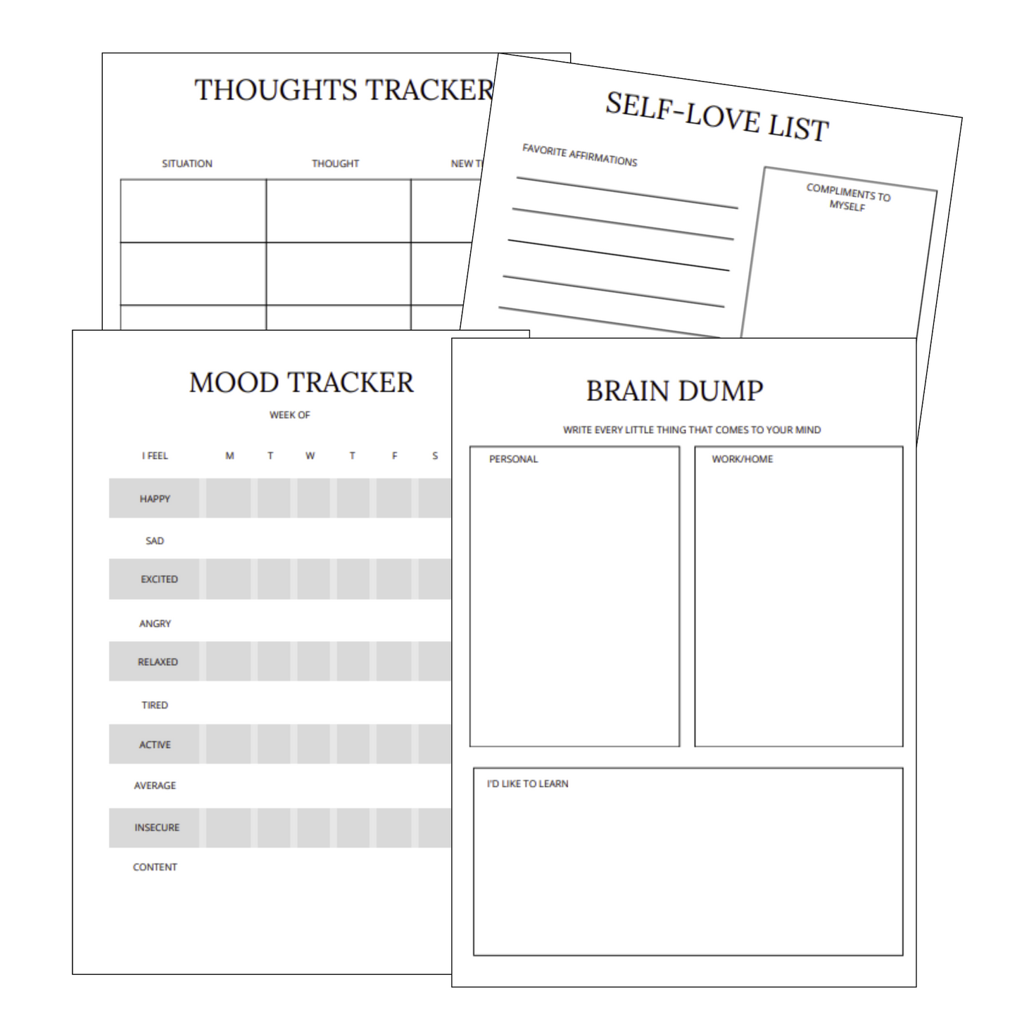 Premium Self-Care PLR Planner with Canva Template