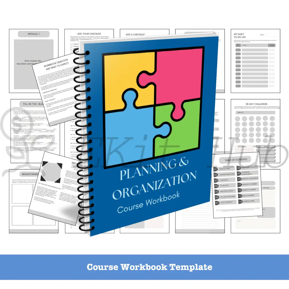 Planning Organization Niche Course Template Pack + Create A Quick Guide Canva Templates