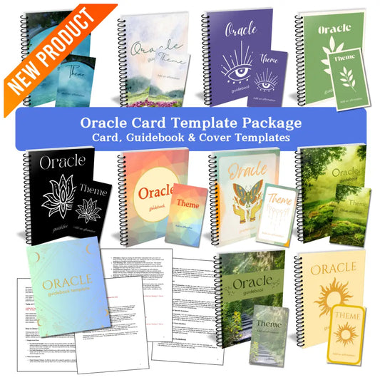 Plr Oracle Card Deck Canva Template Pack With Guidebook Business Templates