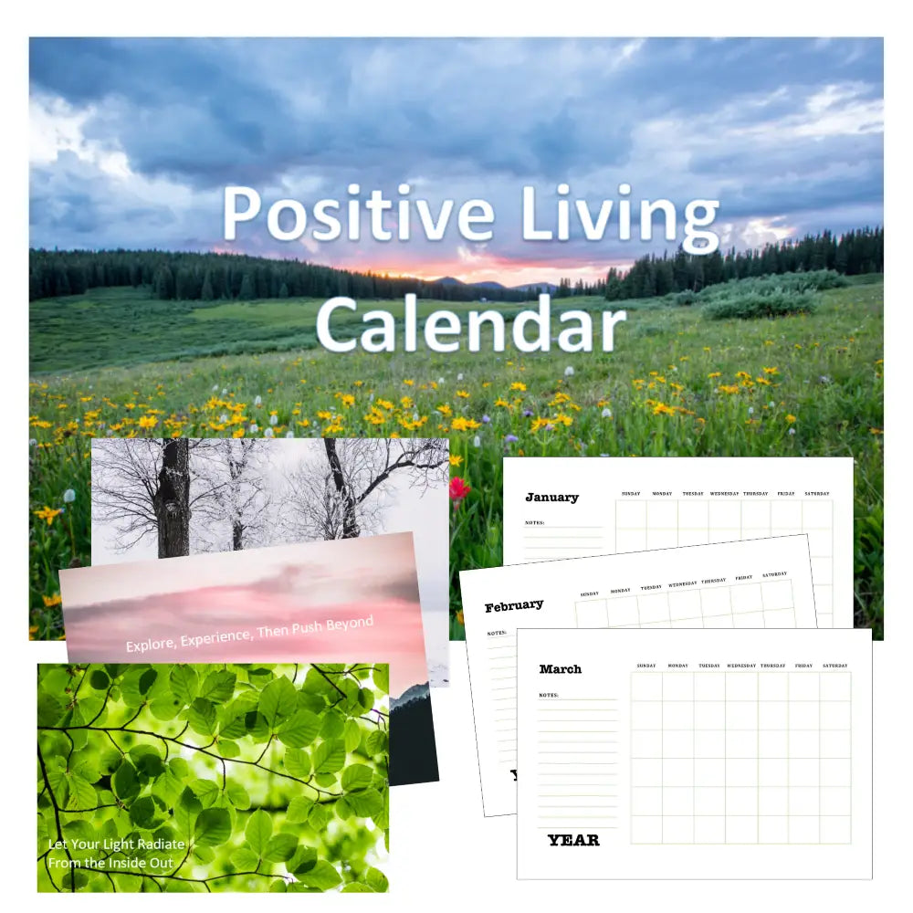positive living printable plr calendar