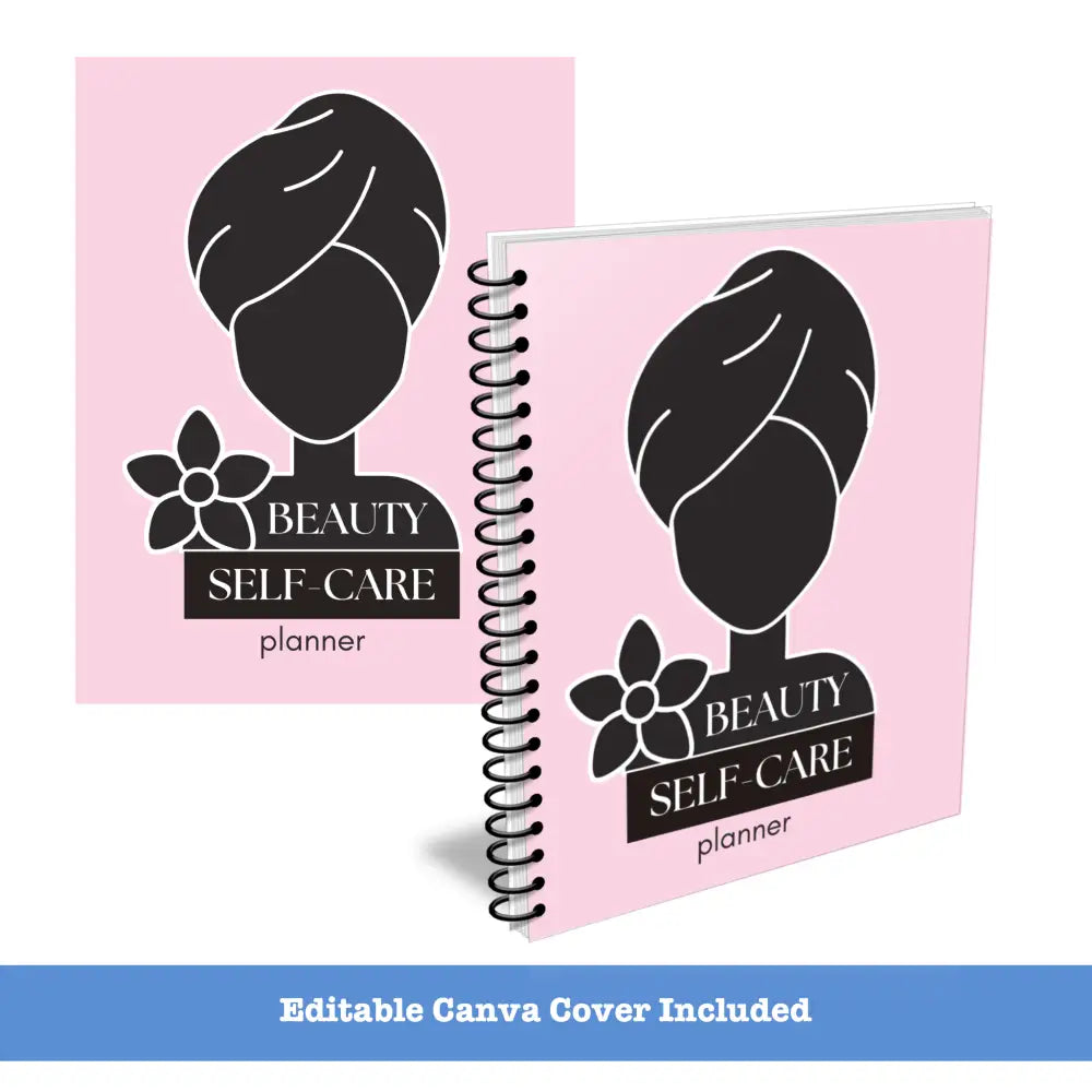 Premium Beauty Self-Care Plr Planner - Canva Template Printable Planners