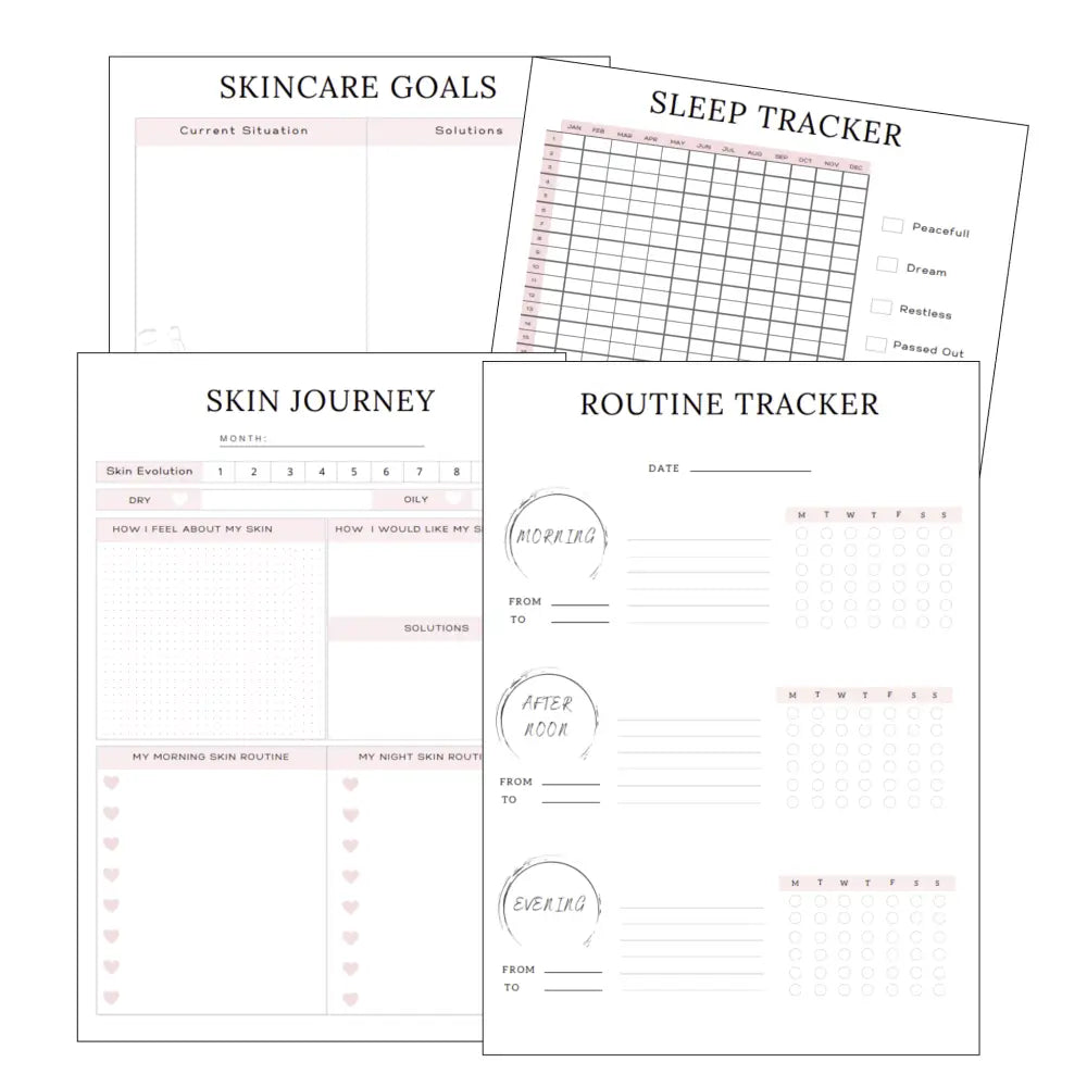 Premium Beauty Self-Care Plr Planner - Canva Template Printable Planners