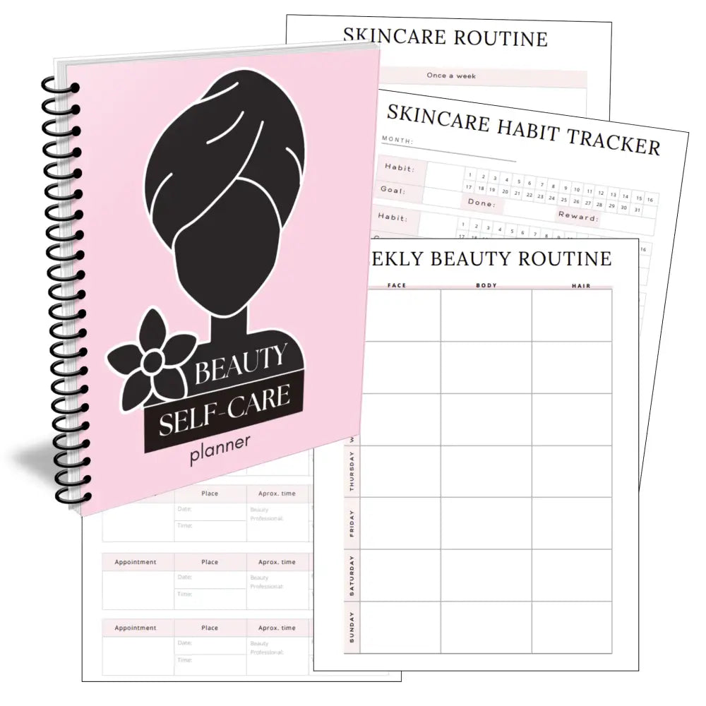 Premium Beauty Self-Care Plr Planner - Canva Template Printable Planners