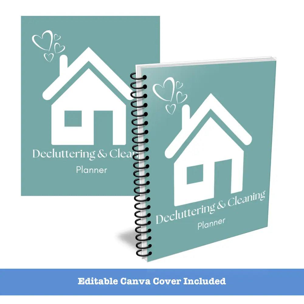 Premium Decluttering And Cleaning Plr Planner - With Canva Template Printable Planners