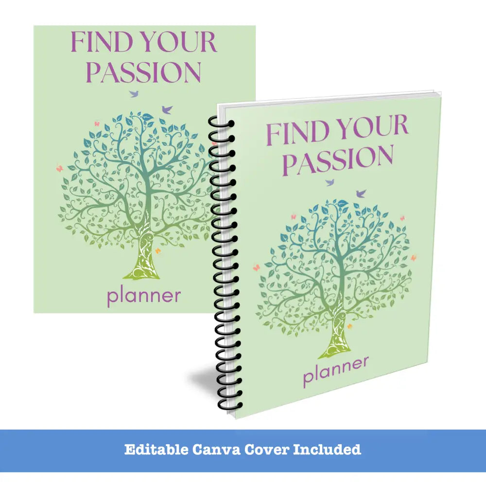 Premium Find Your Passion Planner - Plr With Canva Template Printable Planners