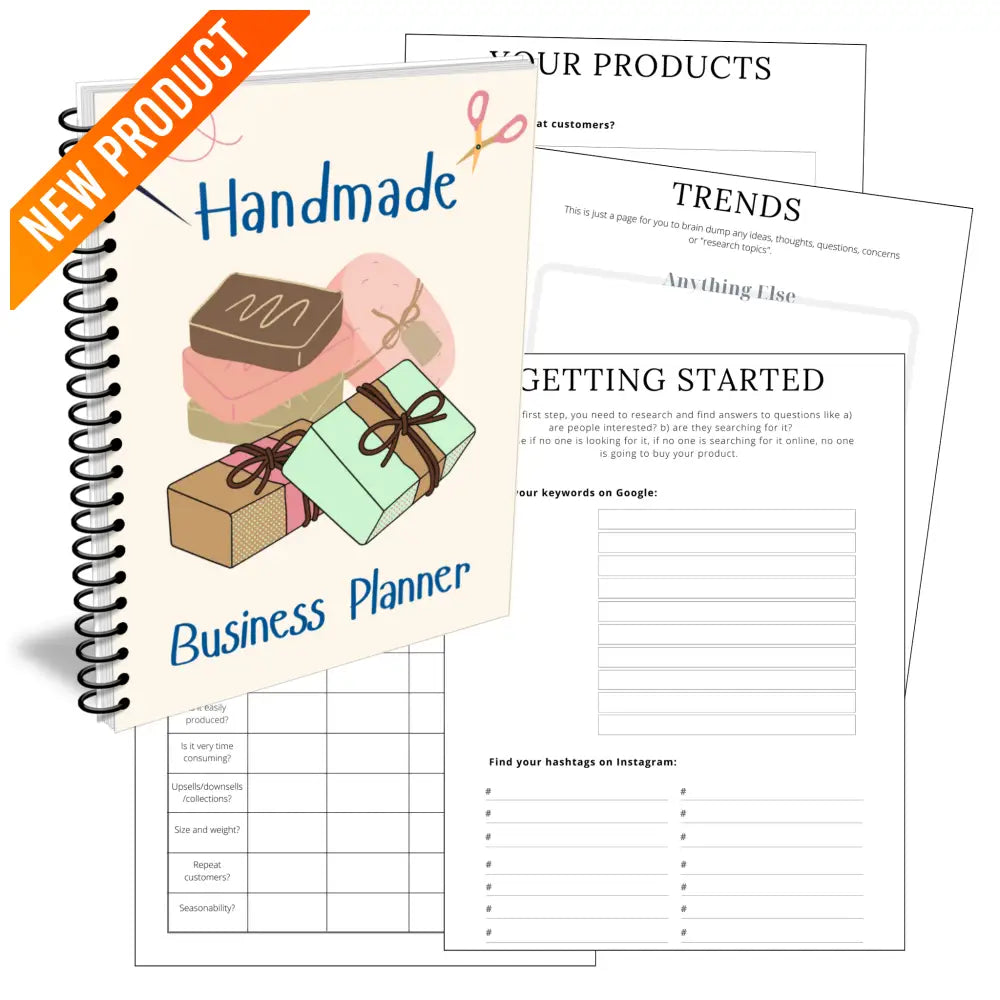 Premium Handmade Business Planner - Plr With Canva Template Printable Planners