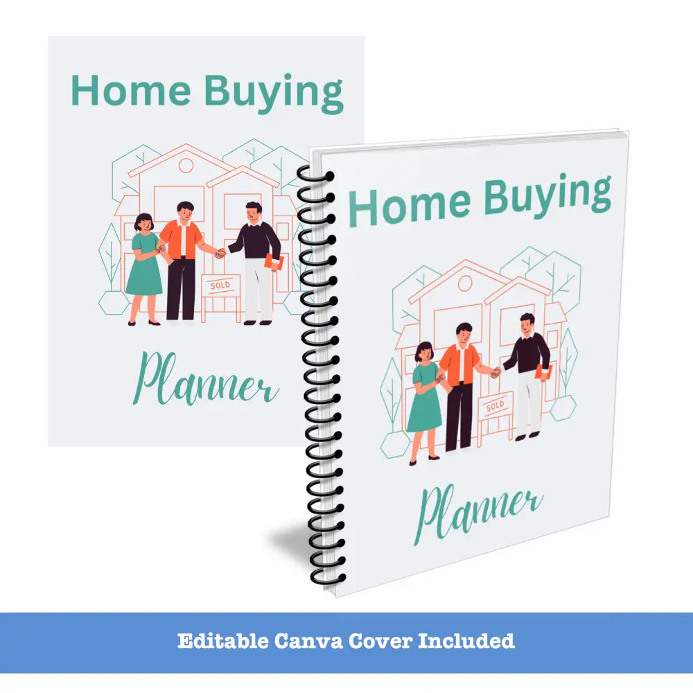 Premium Home Buying Planner - Plr With Canva Template Printable 