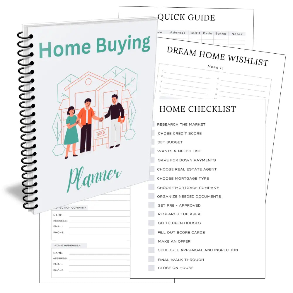 Premium Home Buying Planner - Plr With Canva Template Printable 