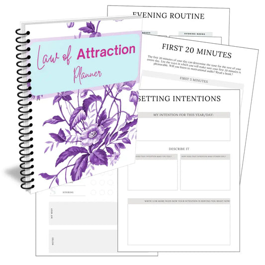 Premium Law of Attraction Planner - Plr With Canva Template Printable Planners