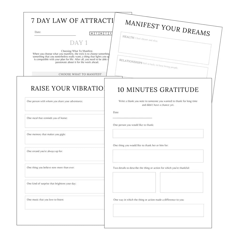 Premium Law of Attraction Planner - Plr With Canva Template Printable Planners