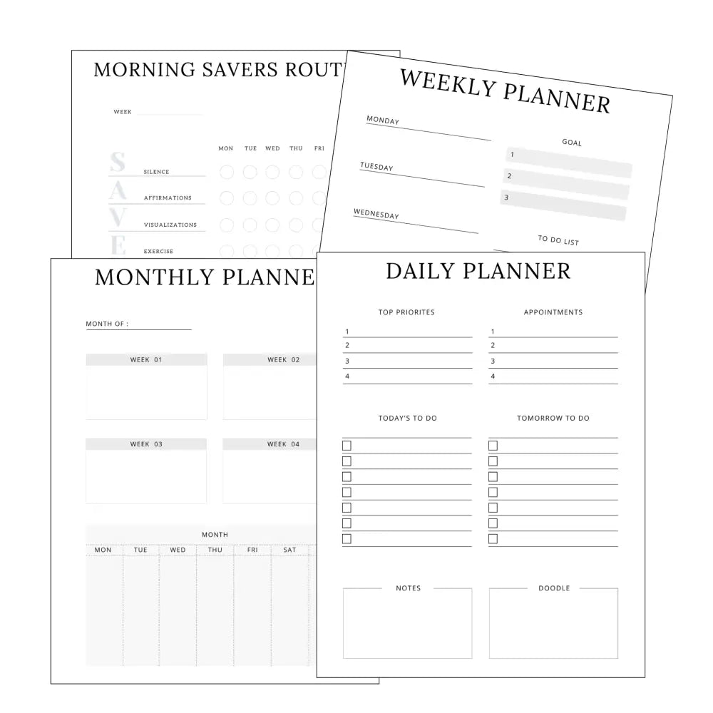 Premium Life Planner - Plr With Canva Template Printable Planners