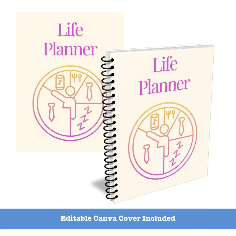 Premium Life Planner - Plr With Canva Template Printable Planners