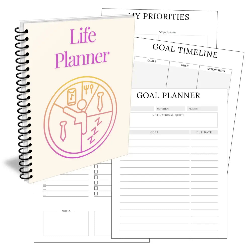 Premium Life Planner - Plr With Canva Template Printable Planners