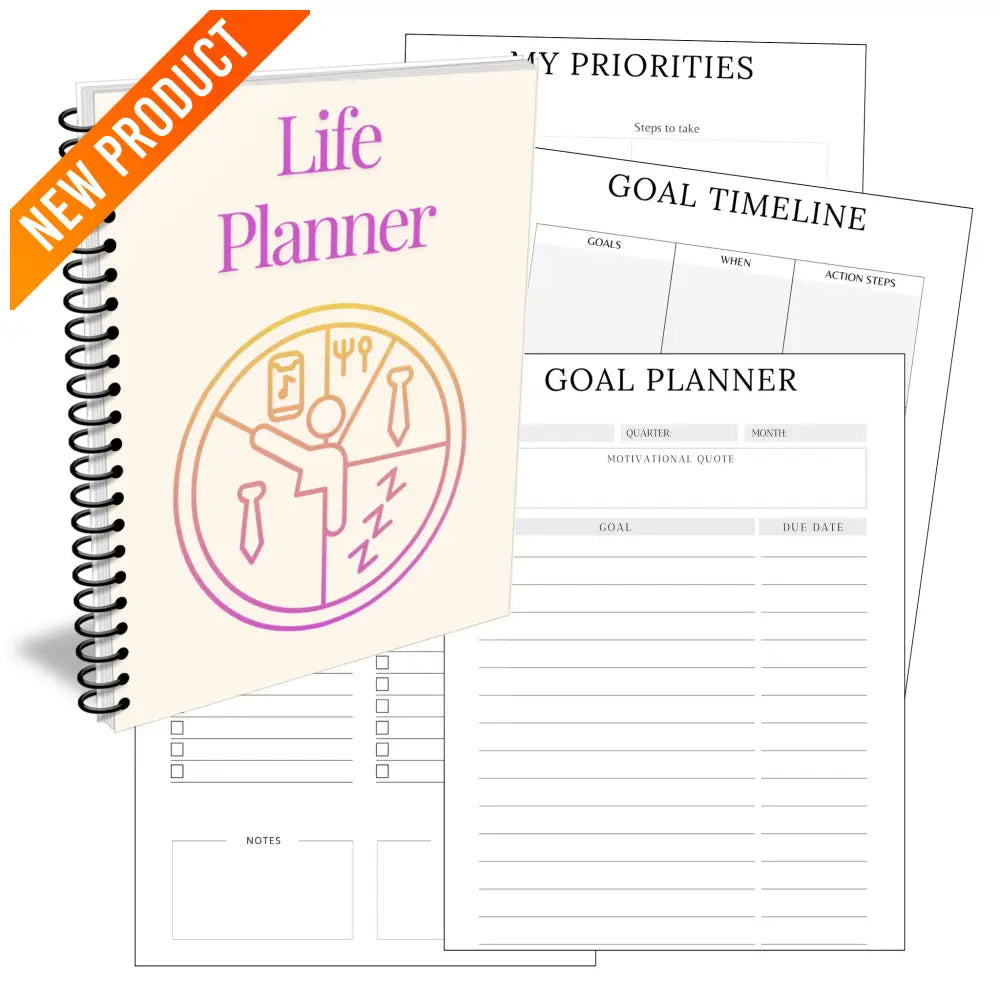 Premium Life Planner - Plr With Canva Template Printable Planners