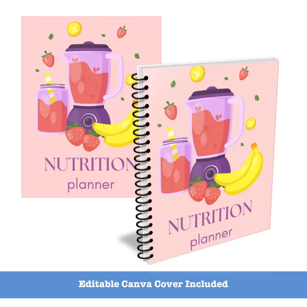 Premium Nutrition Planner - Plr With Canva Template Printable Planners