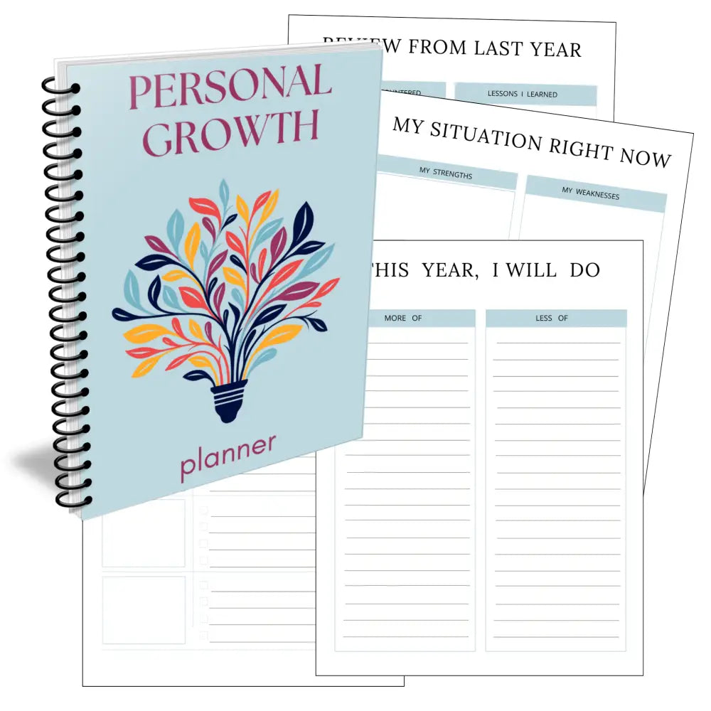 Premium Personal Growth Planner - Plr With Canva Template Printable Planners