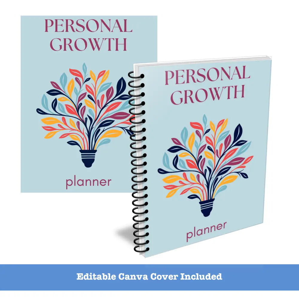 Premium Personal Growth Planner - Plr With Canva Template Printable Planners