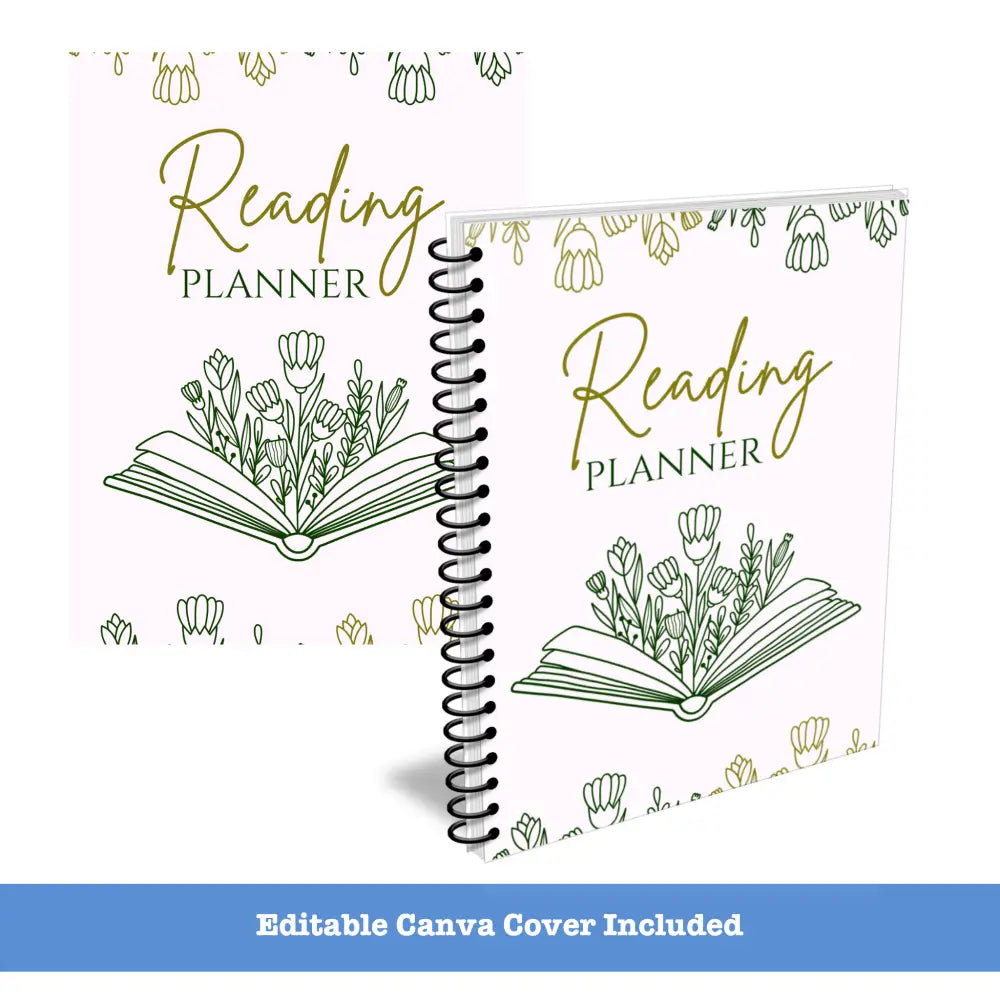 Premium Reading Planner - Plr With Canva Template Printable Planners