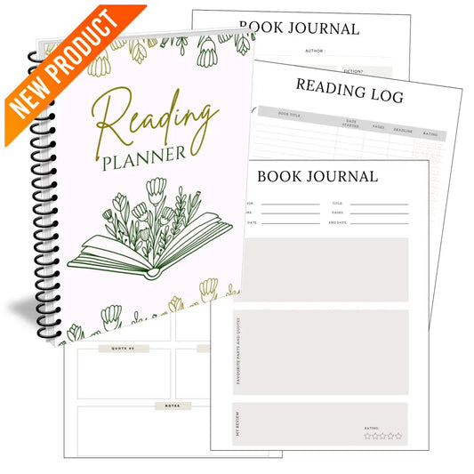 Premium Reading Planner - Plr With Canva Template Printable Planners